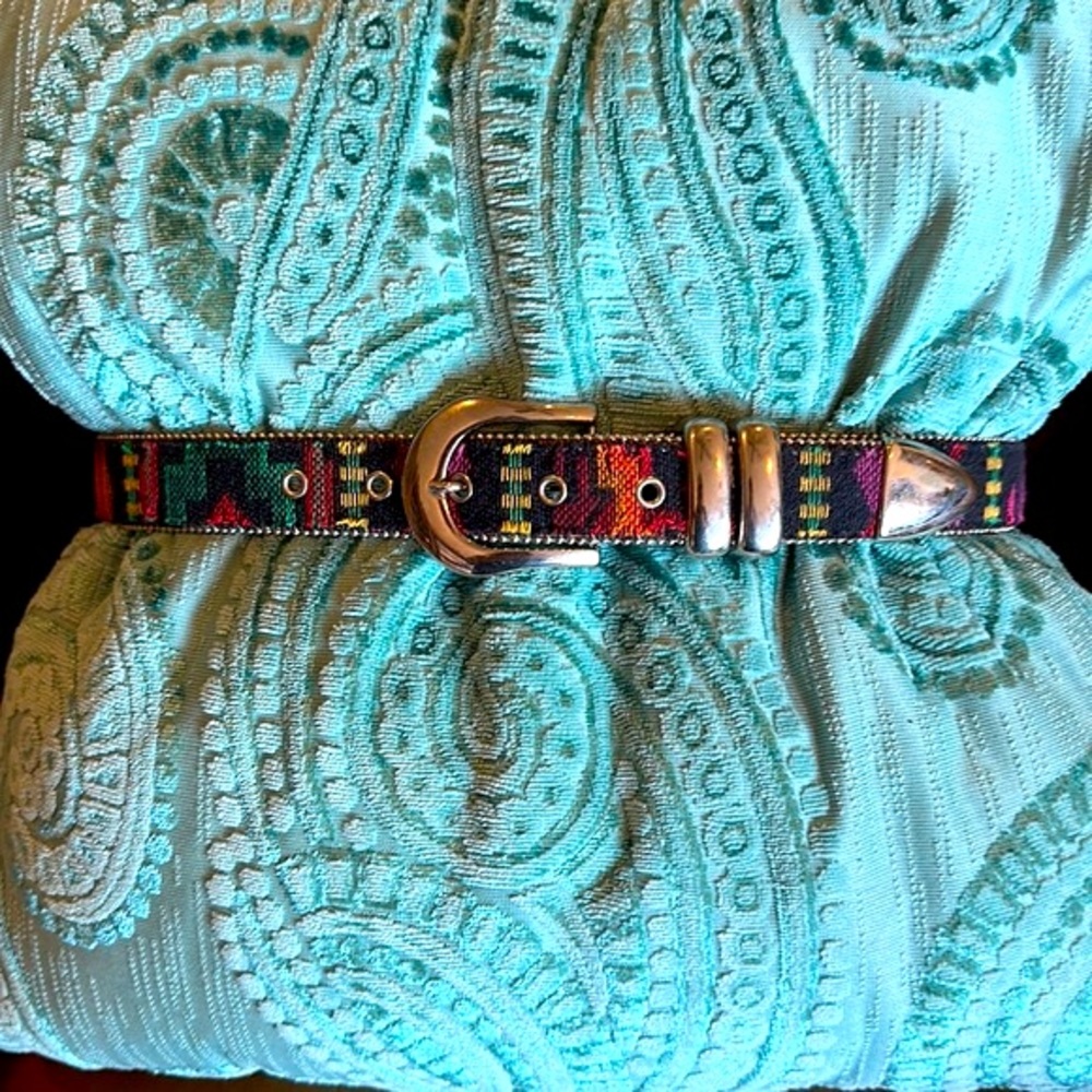 A.Brod black tapestry belt